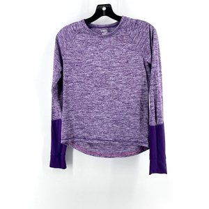 Danskin Now Girl's Long Sleeve Purple Activewear Shirt Top Size XL 14-16
